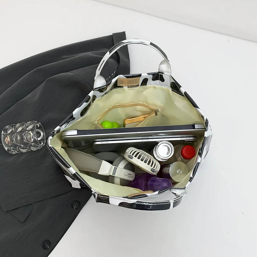 المرأة موضة حمل حقيبة عادية حمل حقيبة يد سعة كبيرة مترهل حمل حقيبة أنيقة مقبض علوي حقيبة السفر في الهواء الطلق #4