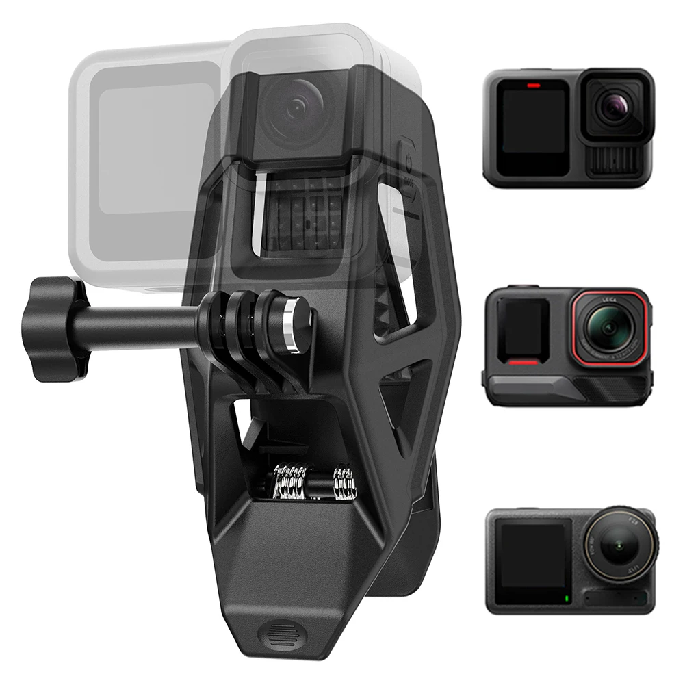 دراجة نارية خوذة حزام الذقن جبل ل DJI Osmo 360/Action5 PRO/4/3/GoPro 13 كاميرا عدسة الحرس ل Insta 360X5X4 الملحقات