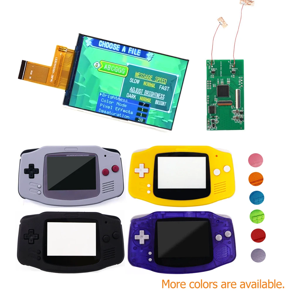 

GBA V5 IPS LCD Drop In Blacklight Screen MOD 3.0" 720x480 Retro pixel For Gameboy ADVANCE GBA Game Console