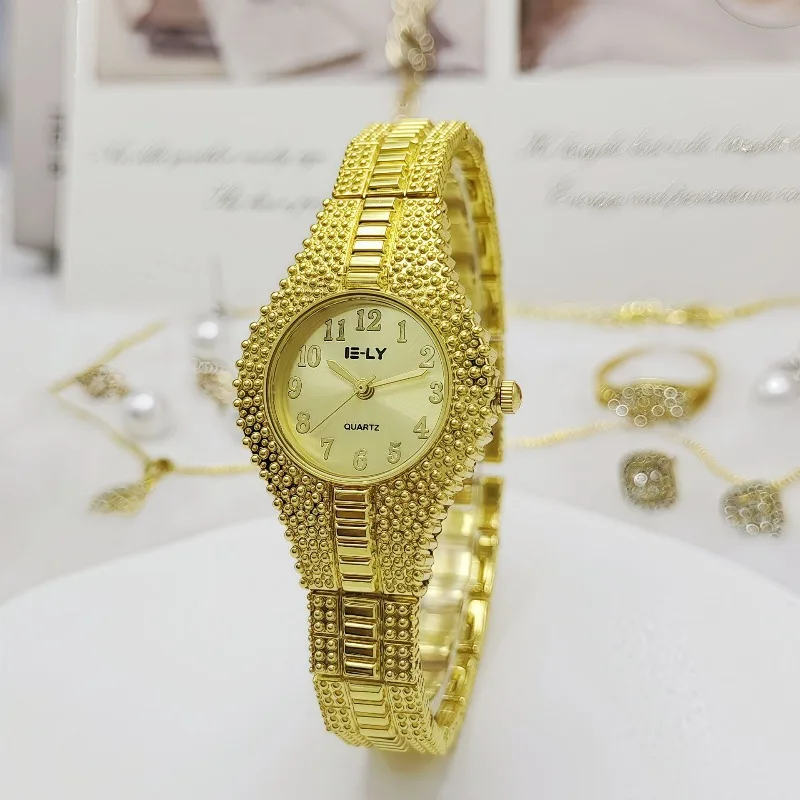 Fashion women's watch, diamond-encrusted light luxury high-end sense versatile temperament quartz watch