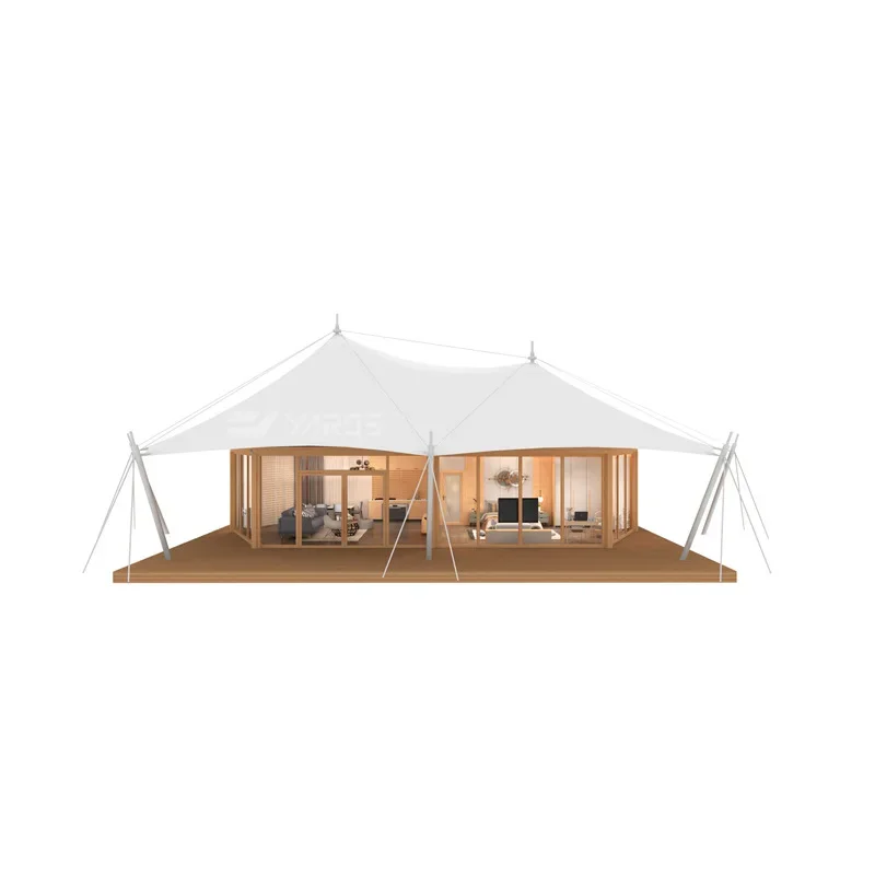 Camp Tent Manufacturer Customized Membrane Structure High-End Vacation Outdoor Accommodation Hotel Tent