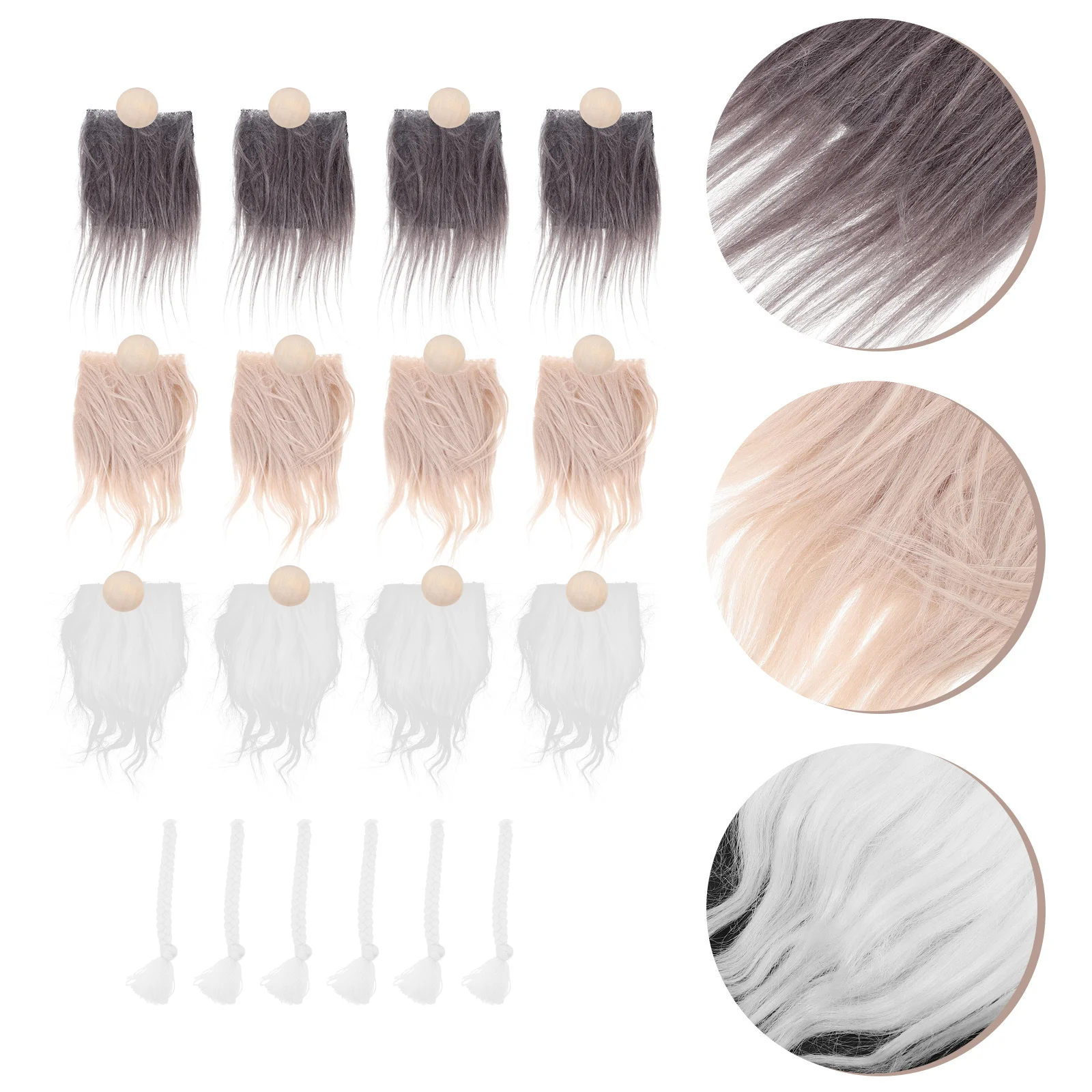 

1Set Pre-Cut Gnome Beard DIY Gnome Making Supplies Safe Materials Warm Comfortable Add with Friends Not Scratch Hands