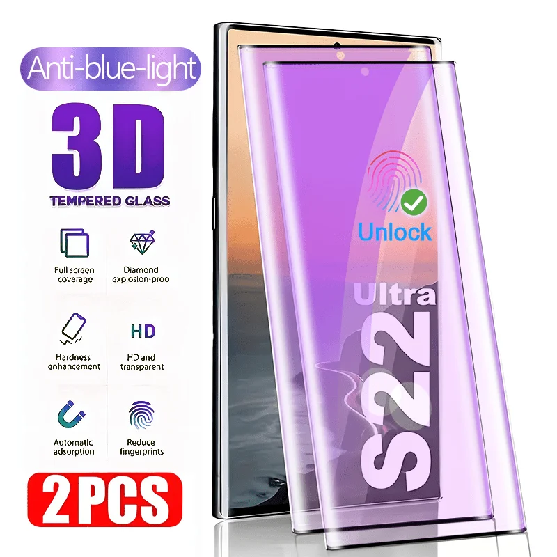 2PCS for Samsung Galaxy S10 5G/S10e/S10+/S10/S9+/S9/S8+/S8 UV-Resistant Eye-Protective Tempered Glass - HD Full Screen Coverage