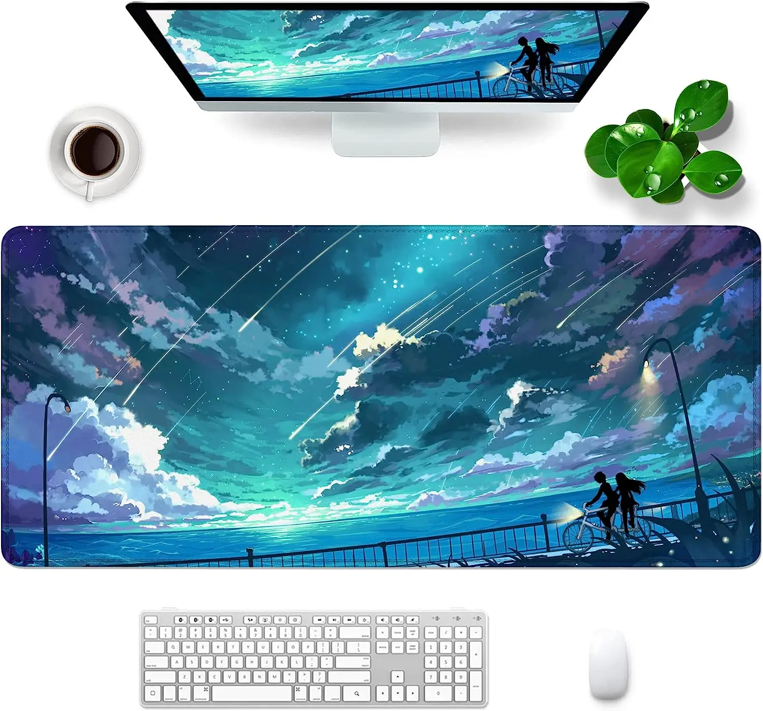 

Gaming Mouse Pad XXL Extra Large Mouse Pad 35x15.7 inch Desk Rubber Mat Extended Keyboard Mouse Padfor Laptop Computer PC