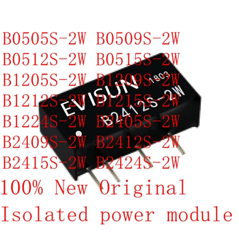 5 uds B0505S-2W B0509S-2W B0512S-2W B0524S-2W B0524S-2W B1212S-2W B2405S-2W B2409S-2W B2412S-2W B2424S-2W DC-DC módulo de potencia