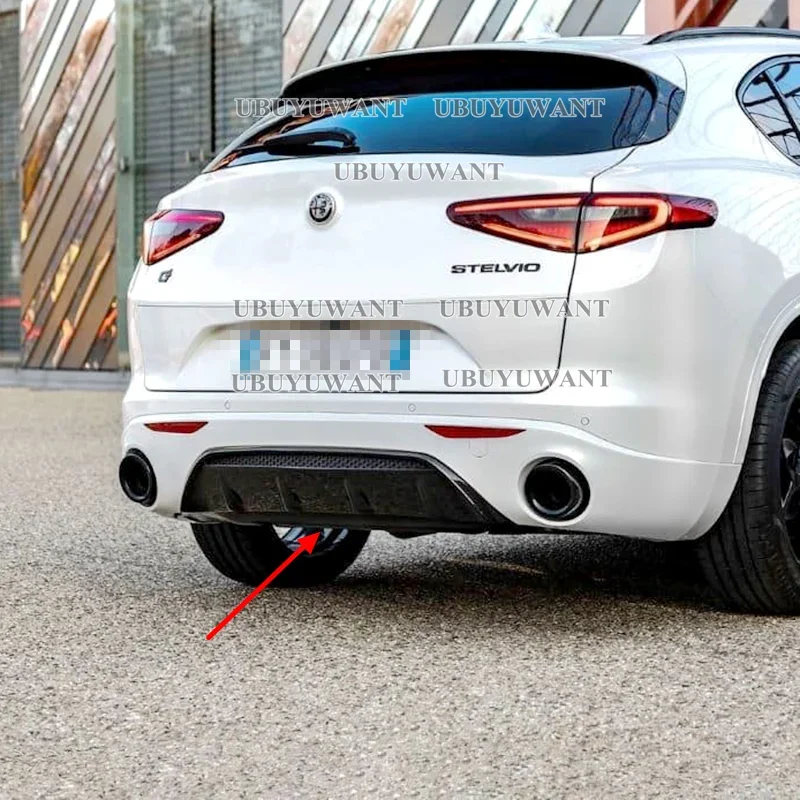 For Alfa Romeo Stelvio 2017 2018 2019 Rear Lip Diffuser High Quality Carbon Fiber / FRP Spoiler Car Bumper Apron Guard