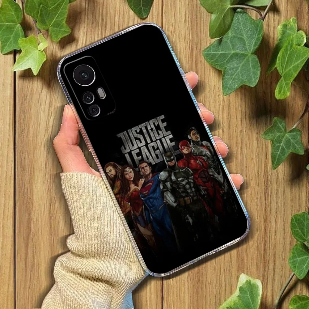 J-Justice L-League Phone Case For Xiaomi 11 Redmi Note 11 5G 8T 9A 9 10T Note8Pro Note9 12SUltra Transparent Case
