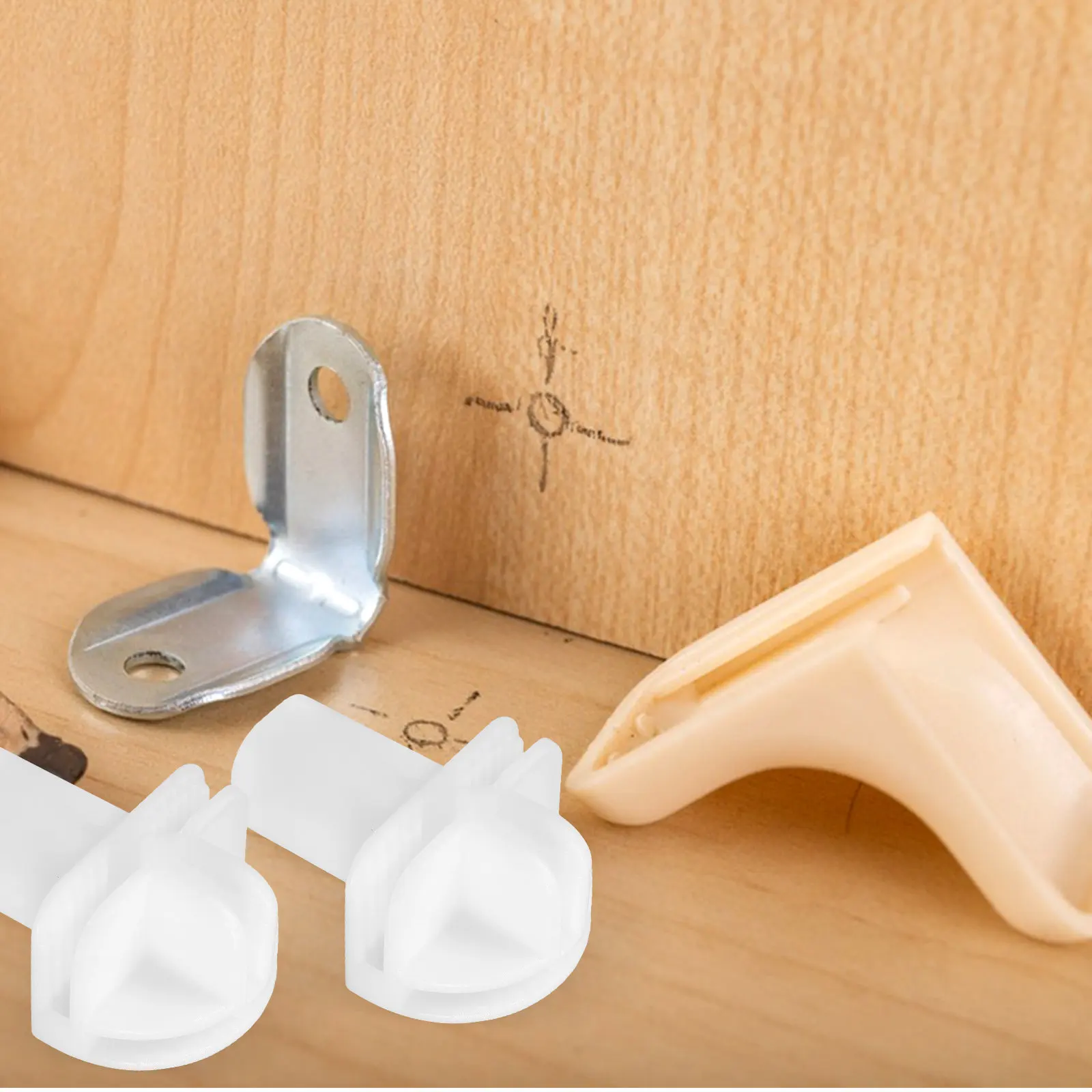 8Pcs Modular Shelf Connectors Plastic Heavy-Duty Long-Lasting Easy-Install Connector Clips for Wire Cube Storage Cabinets Pet