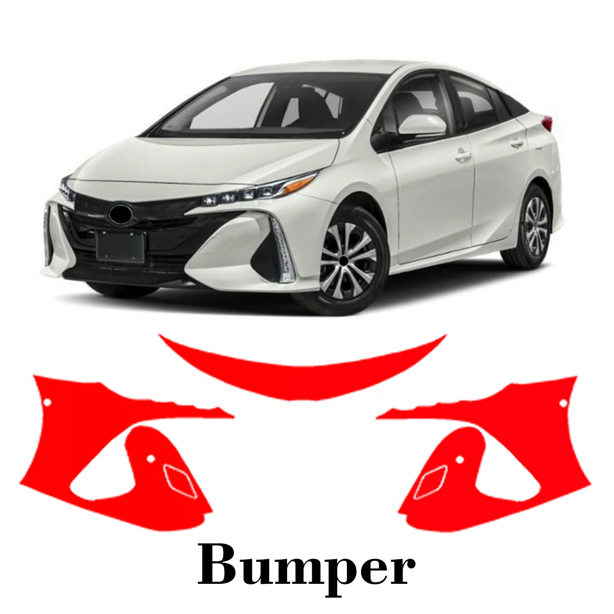 

Car Precut Paint Protection Film Front Bumper Anti-scratch Exterior TPU PPF For Toyota Prius Prime 17-2022