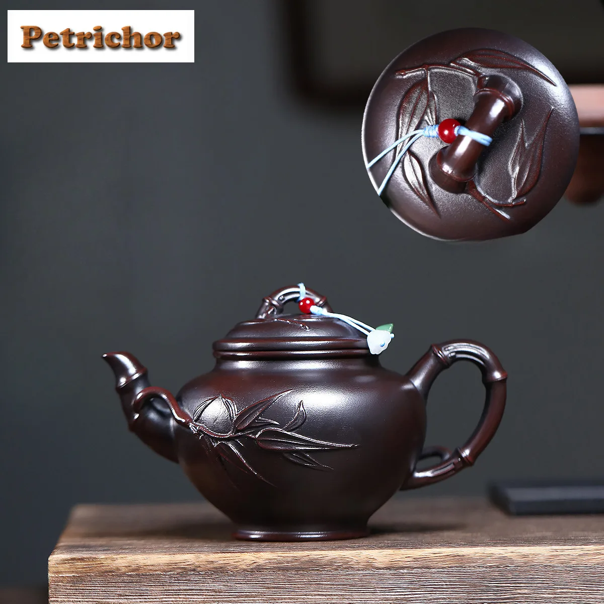 

330ml Aesthetic Yixing Purple Clay Teapot Handmade Spring Herald Pot Raw Ore Antique Brass Mud Kettle With Strainer Zisha Teaset