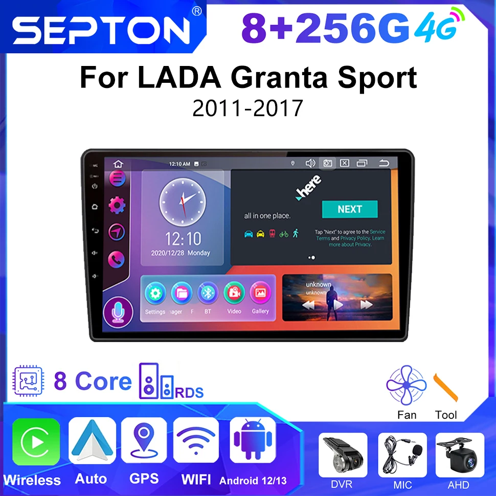 

SEPTON Android 11 2 Din Car Stereo Radio for LADA Granta Sport 2011 - 2017 Multimedia Viedo Player GPS CarPlay 2Din Head Unit