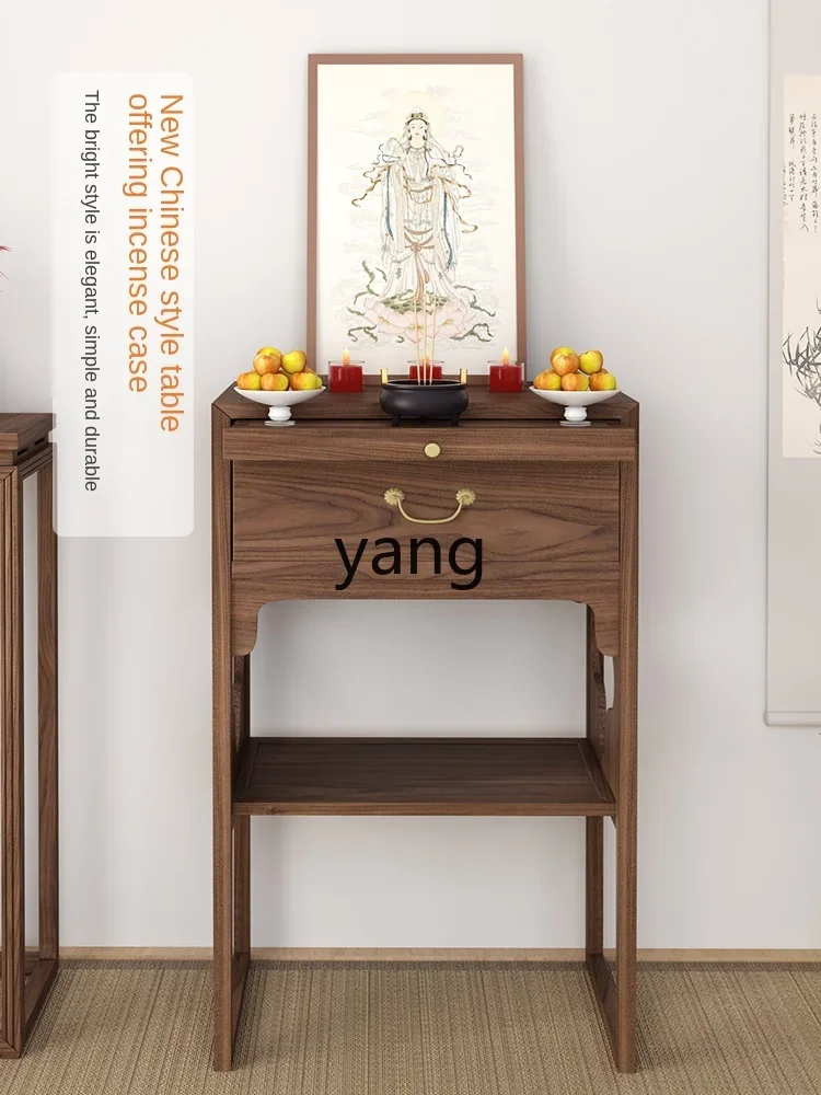 Yhl Incense Burner Table Home New Chinese Style Altar Buddhist Hall Simple Buddha Shrine Modern Buddha Table Buddha Niche Altar