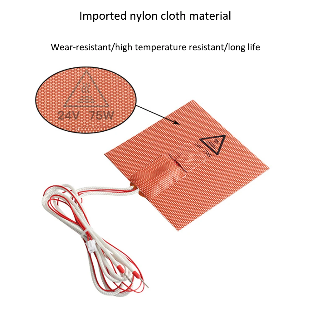 100*100Mm 24V 75W Geïmporteerd Materiaal Warmte Bed Verwarming Pad Voor Vonon 0.1/0.2 3d Printer Accessoires