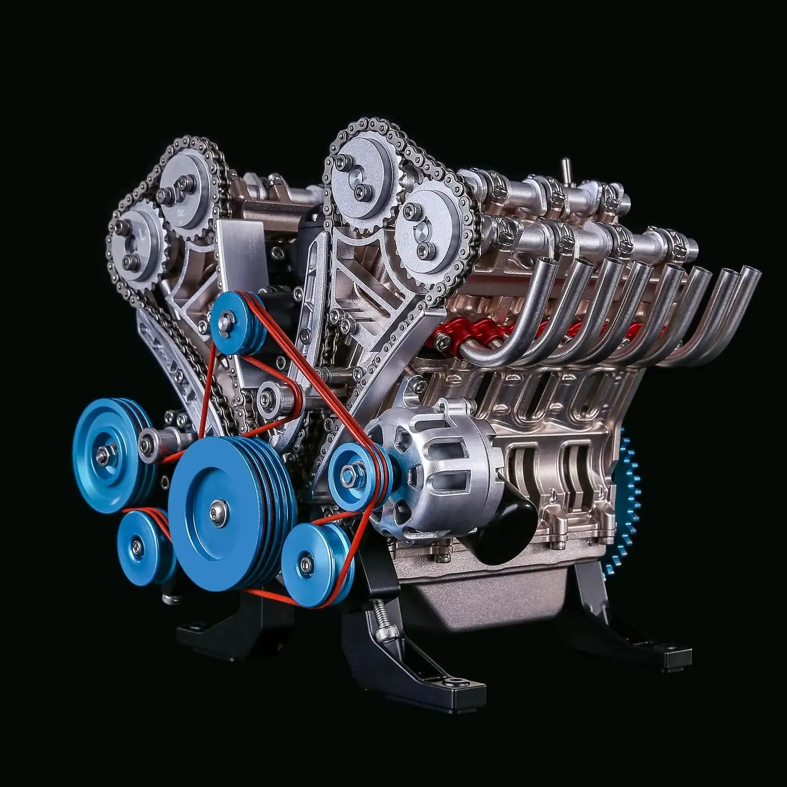 

500+PCS DIY V8 Mechanical Metal Assembly Car Engine Model Kit Enhance Hands-On Ability Mechanical Ornaments Decoration