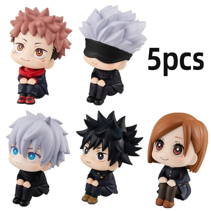 10cm Jujutsu Kaisen figura de Anime Yuji Itadori Gojo Satori Fushiguro Megumi Kugisaki Kawaii juguete PVC modelo figura de acción regalos para niños