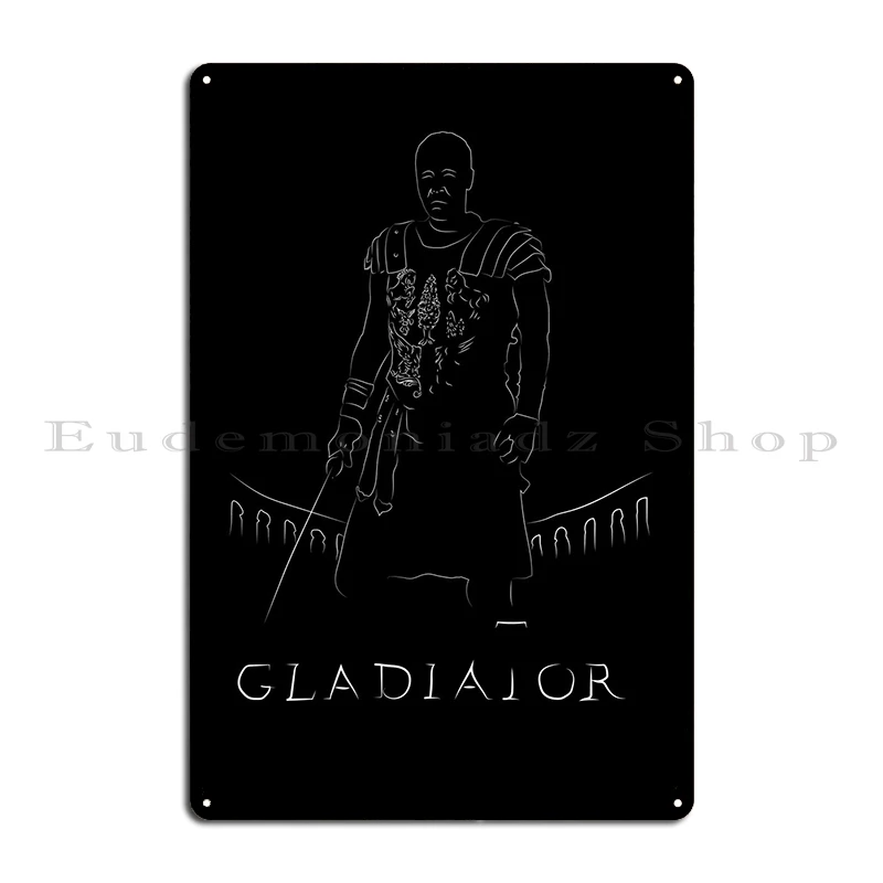 Maximus Gladiator Metal Sign Cave Cinema Create Party Club Tin Sign Poster