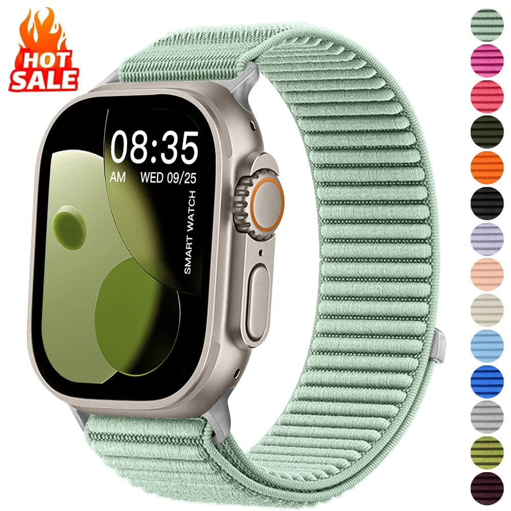 Per Apple Watch Band 10 42 46MM Bracciale sportivo intrecciato per iWatch 9 8 7 6 5 4 SE Ultra 2 49mm 46 45 44 42 41 40 38mm cinturino in nylon