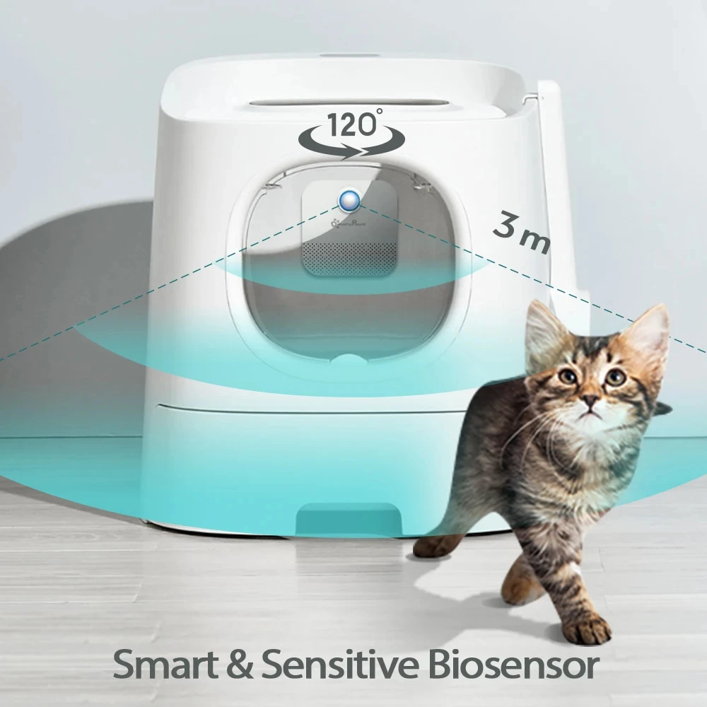 Dog Cat Litter Deodorant Odor Purifier 4000mAh Smart Cat Odor Purifier For Cat Litter Box Deodorizer Pet Toilet Air Purifier