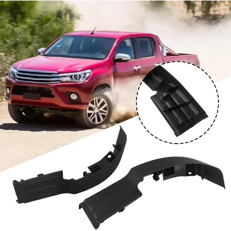 2 peças placa de passo do para-choque traseiro preto para toyota hilux revo roco 2015-2019 guarda de canto do para-choque traseiro 52163-0k030 52164-0k030