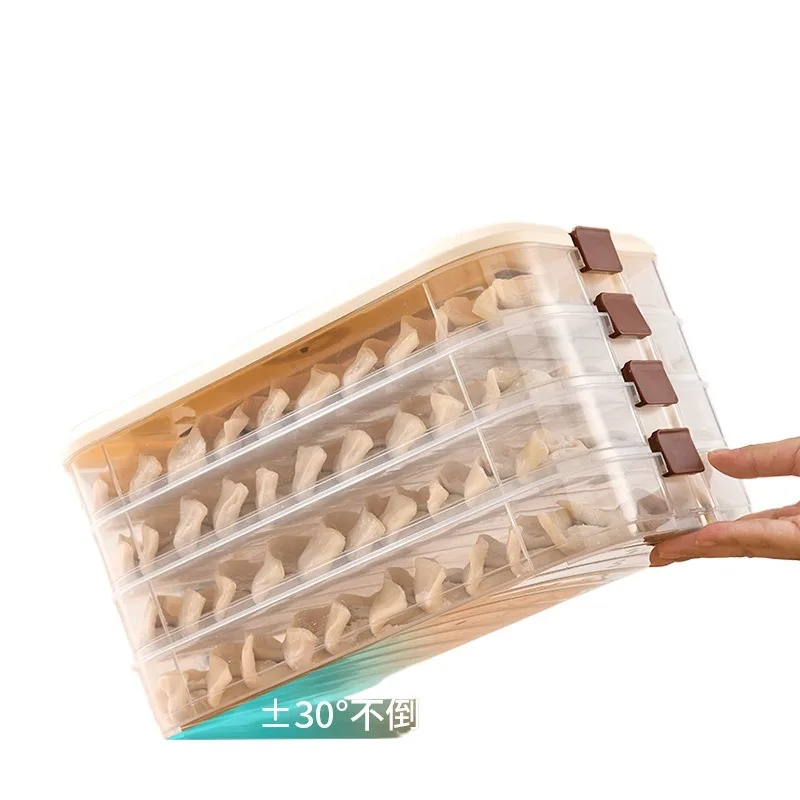 Stackable Food Grade Dumpling Trays, Freezer Safe Storage Box for Wontons