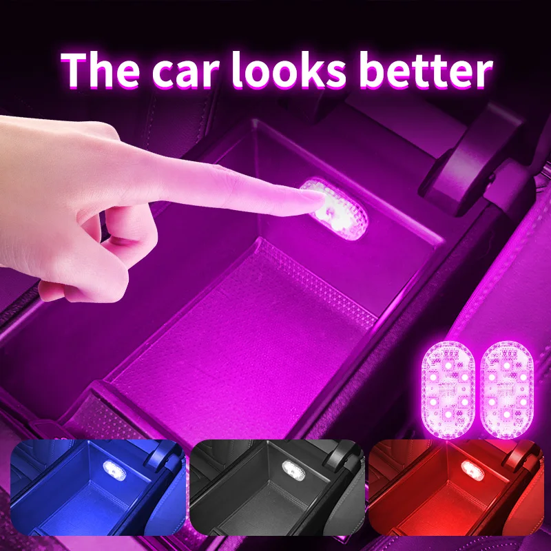 Multi Color Car LED Touch Light USB Car Interior Light USB Roof Ceiling Lamp Car Decorations Read Light Auto Interior Accessory