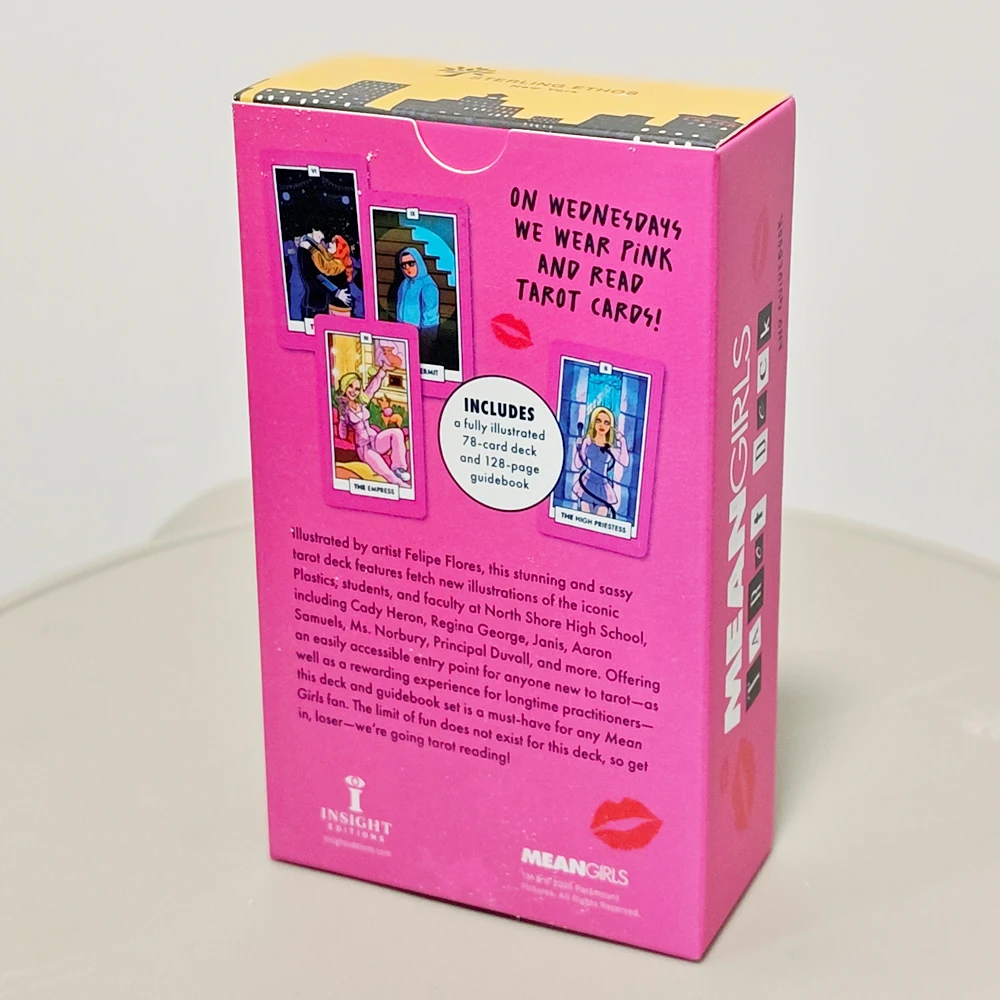 12*7cm Mean Girls Tarot Deck - Features Regina George, Cady Heron & The Plastics 78 Fully Illustrated Cards