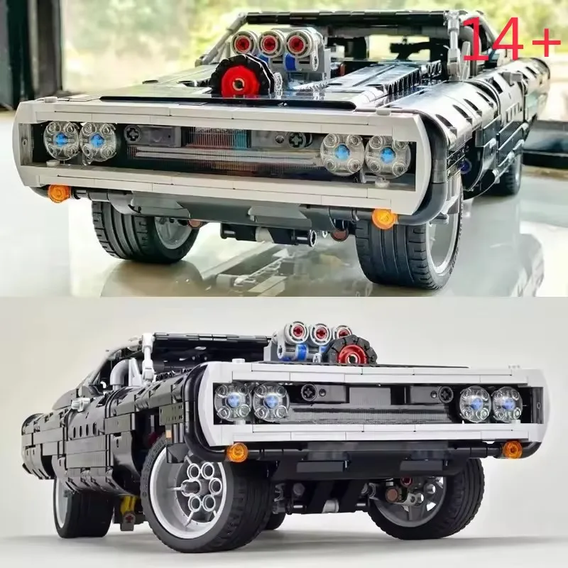 

moc 2026 new 1077PCS Technical Car Dodged Charger Racing Car Building Blocks Model Movie Fast 42111 Bricks Boy Toys Gifts