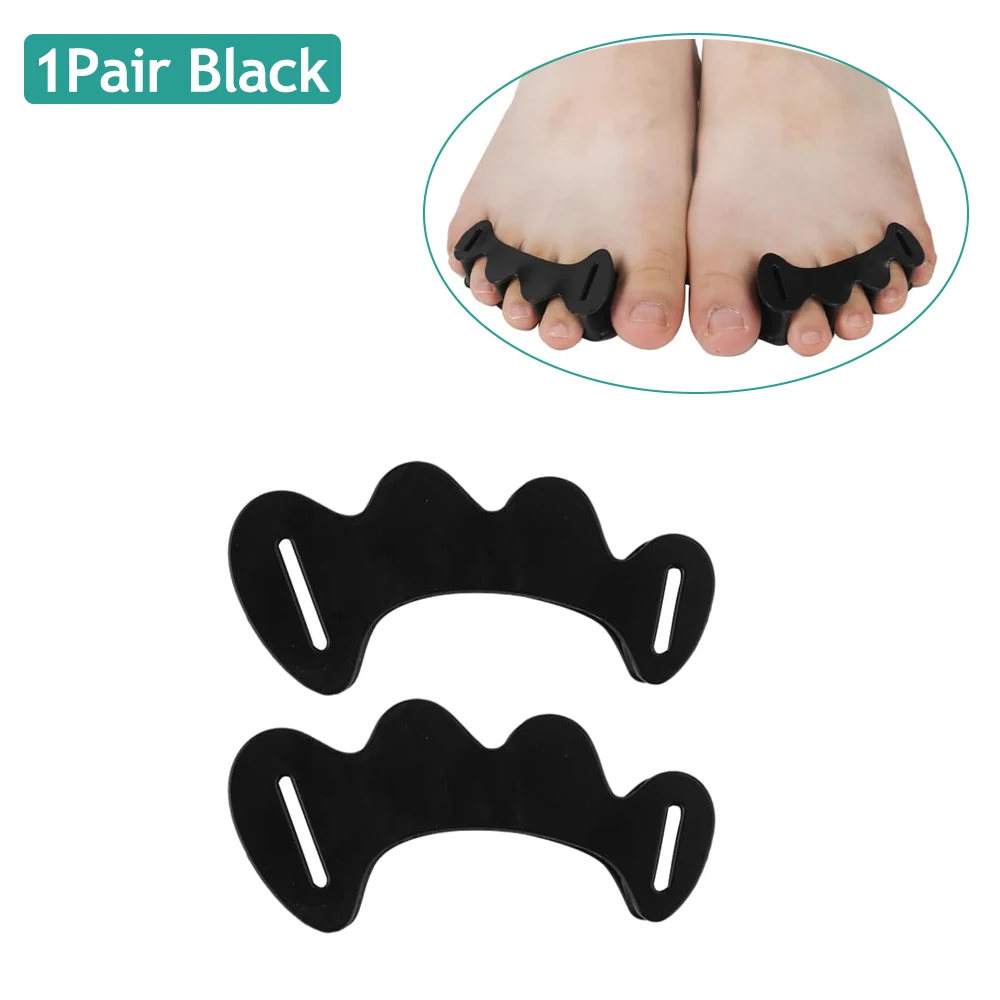 1 Paar Gel-Zehen-Finger-Separator aus hartem Silikon, 3 Löcher, Hallux Valgus, orthopädische Abstandshalter, Bunion überlappender Hammer, Fußkorrektor