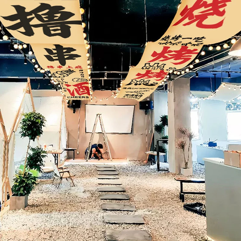 

Ceiling Valance Canopy Hanging Cloth for Restaurant Izakaya Cuisine Tavern Camping Hot Pot Barbecue Indoor Atmosphere Decor 2025