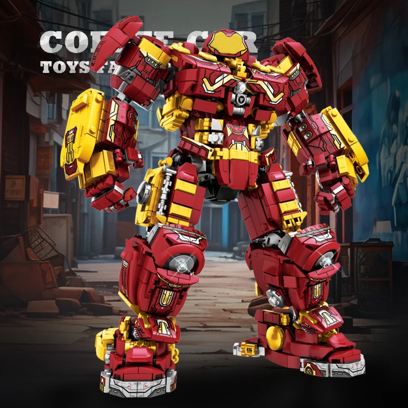 Robot gigante Armatura da combattimento Building Blocks Kit fai da te Mecha Hero MOC Mattoni Modello 3D Action Figures Giocattolo Per adulti Bambini Regali di compleanno