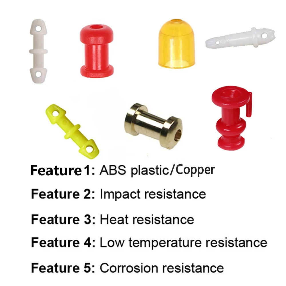 50PCS Copper/Plastic Slide Parts Saltwater Fishing Equipment Snapper Skirts and Rubber Tie Mule Maintenance Supplies 4 Types - view 6