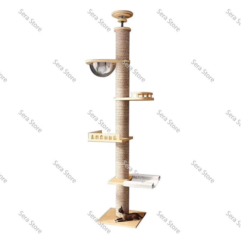 Multi-Layer Cat Climbing Frame,Space-Saving Cat Tree with Integrated Nest and Jump Platform,Indoor Pet Activity Center