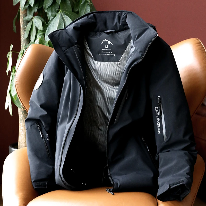 Chaquetas de plumón de Color sólido para hombre, abrigos cálidos con capucha para exteriores, prendas de vestir exteriores gruesas informales y sueltas, H470, invierno, 2023