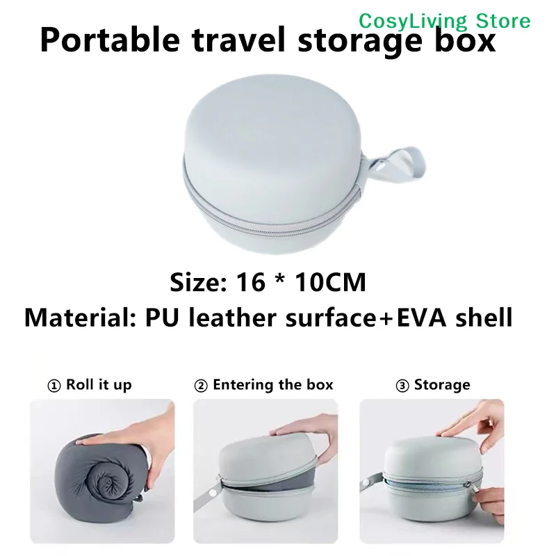 [CL]EVA Carry Pouch U Type Neck Pillow Case Storage Bag Memory Foam Pillow Box Cervical Vertebra Pillow Cover Porable[CL]