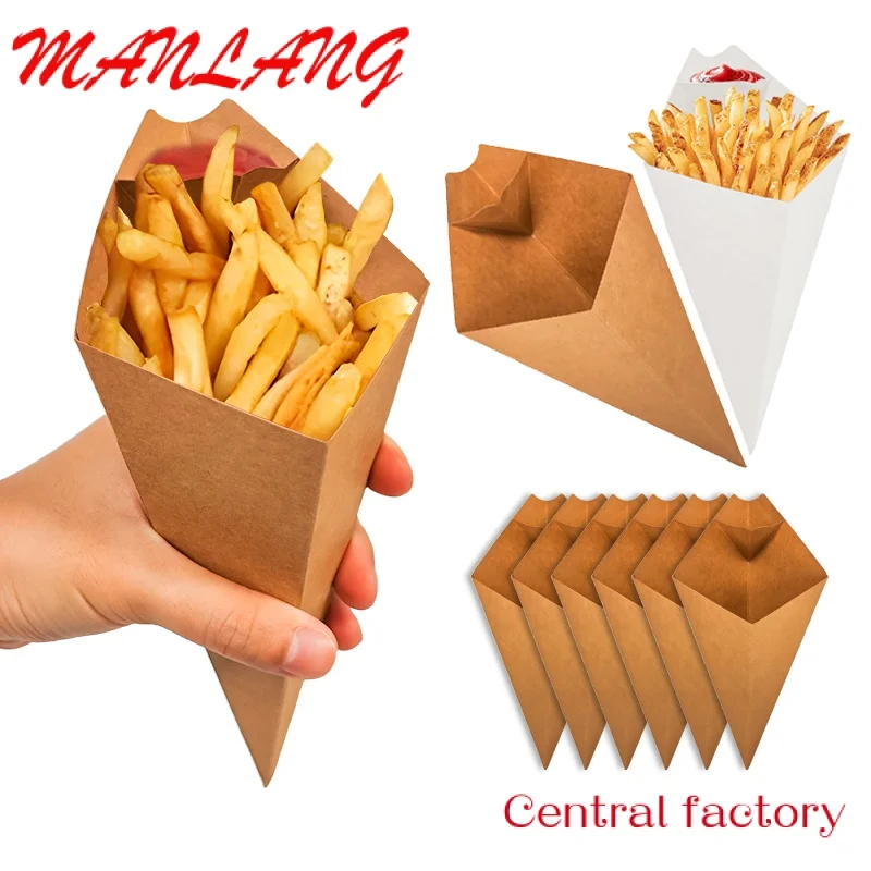 Aangepaste Print Logo Gebakken Kip Fish And Chips Burger Hotdog Tray Kraft Catering Pizza Verpakking Take Away Food Box