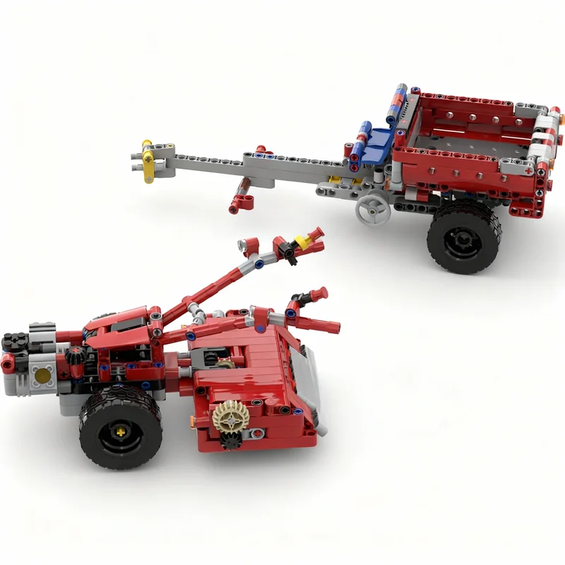 

NEW 481PCS MOC Technology Single Axle Tractor Bundle Model DIY Creative Building Blocks Display Birthday Gift Collectible Home