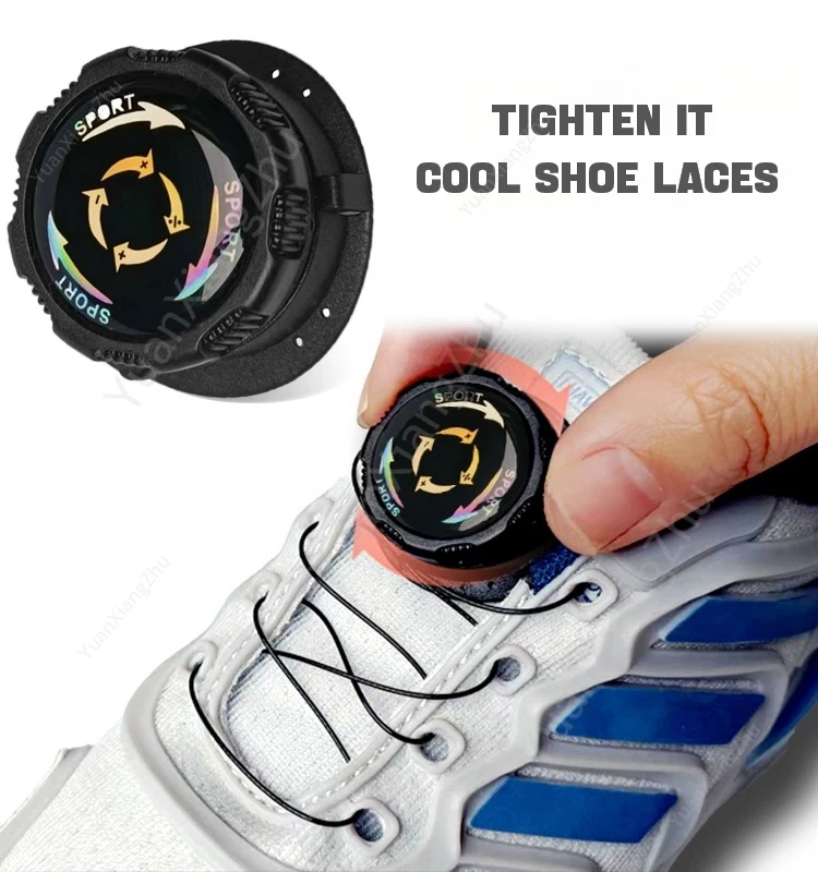 Swivel Buckle Shoelace Without Ties Adults Kids Running Sports Shoe Laces for Sneakers Lazy No Tie Shoes Lace Shoe Accessories