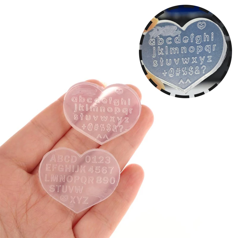 1/3PCS Resin Art Decoration Universal English Letter Design Nail Silicone Mold Earring Necklace 3D UV Epoxy Resin Mold DIY Tools