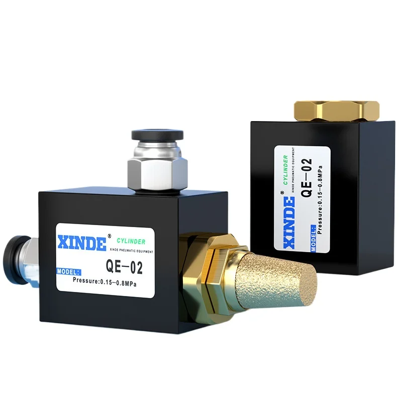 QE-01 QE-02 QE-03 QE-04 Pneumatic Quick Exhaust Valve 1/8 1/4 3/8 1/2 Inch Fast Release Air Valve for Cylinder