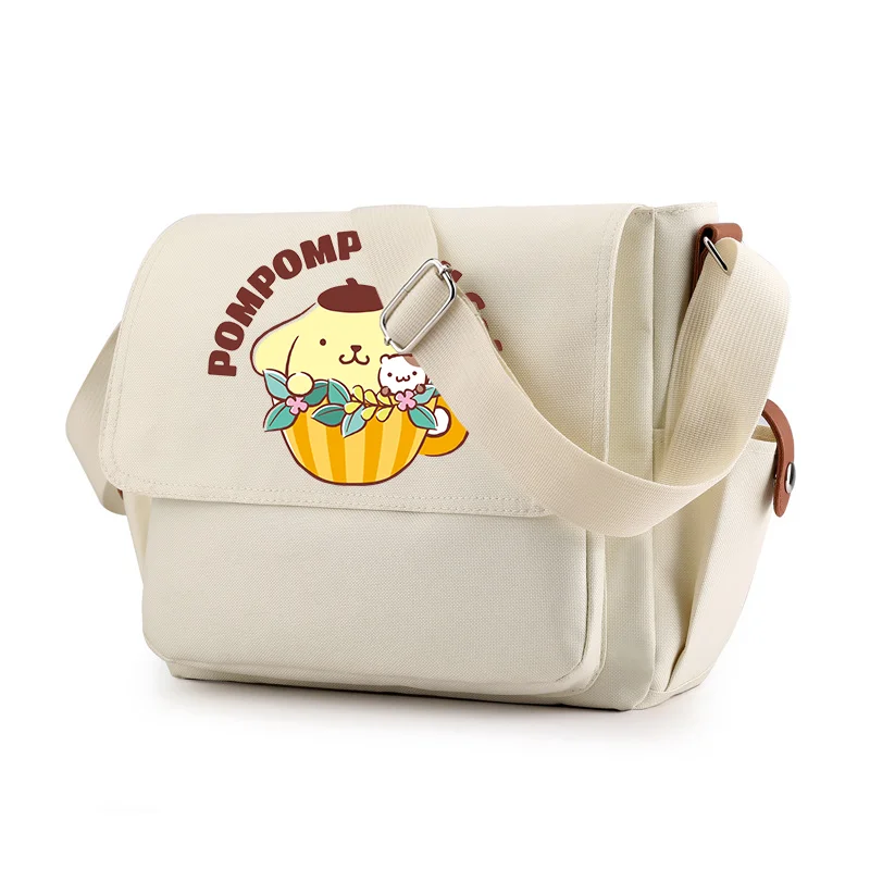 

Pompompurin Shoulder Chest Bag Crossbody Backpack Canvas Messenger Bag Casual Large Capacity Student Tote Satchel Travel Outdoor