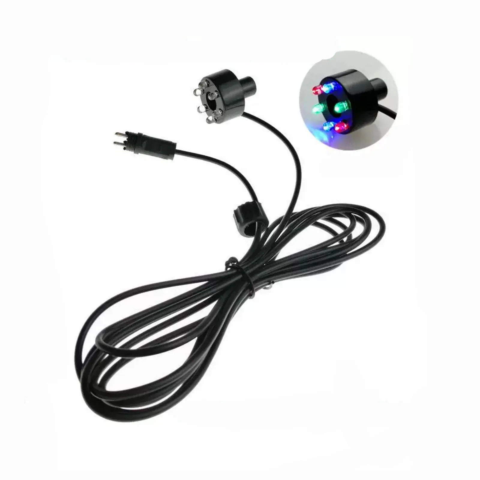 

Underwater 6-LED Light Ring For Fountain Fish Pond Water Garden AC Adapter Vertical Adjustment Warm White White Multicolor