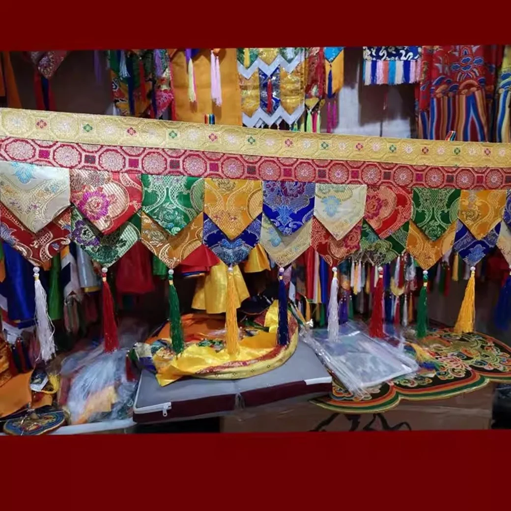 Curtain, Tibetan Style Hanging Curtain, Table, Wall, Ethnic Fabric, Buddhist Hall Decoration, Handmade Ceiling