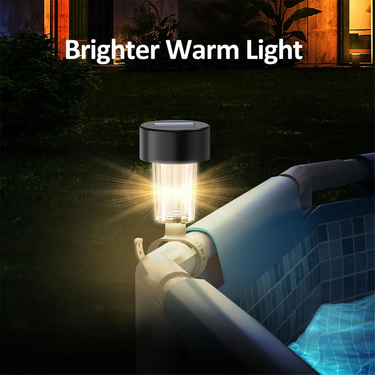 10 confezioni lampada solare a LED luci per piscina impermeabili lampada da giardino per recinzione per piscina all'aperto per cortile