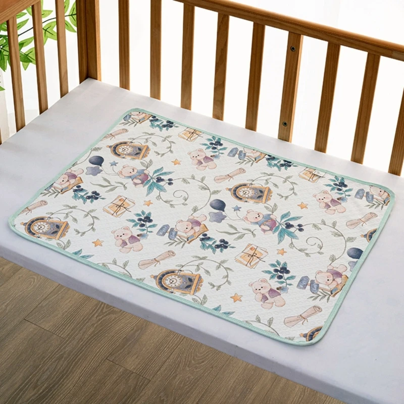 

J15U 50x70cm/80x100cm Reusable Baby Changing Mat Breathable Infant Urinal Pad Soft and Absorbent Nappy Changer