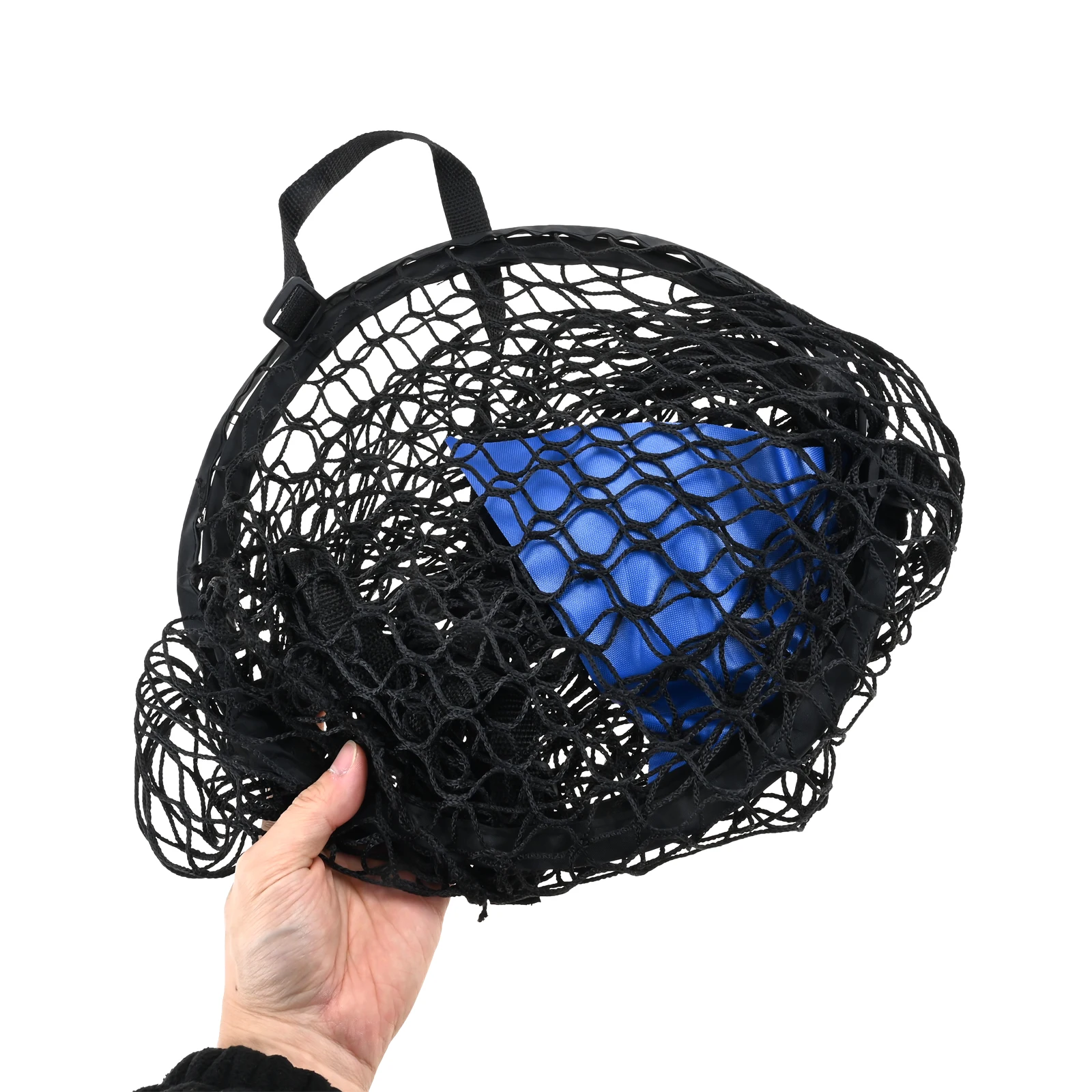 2 Pcs 58cm Diameter Black Soccer Goals Target Net and 1 Pc Carry Storage Bag Foldable and Portability for Goals Training