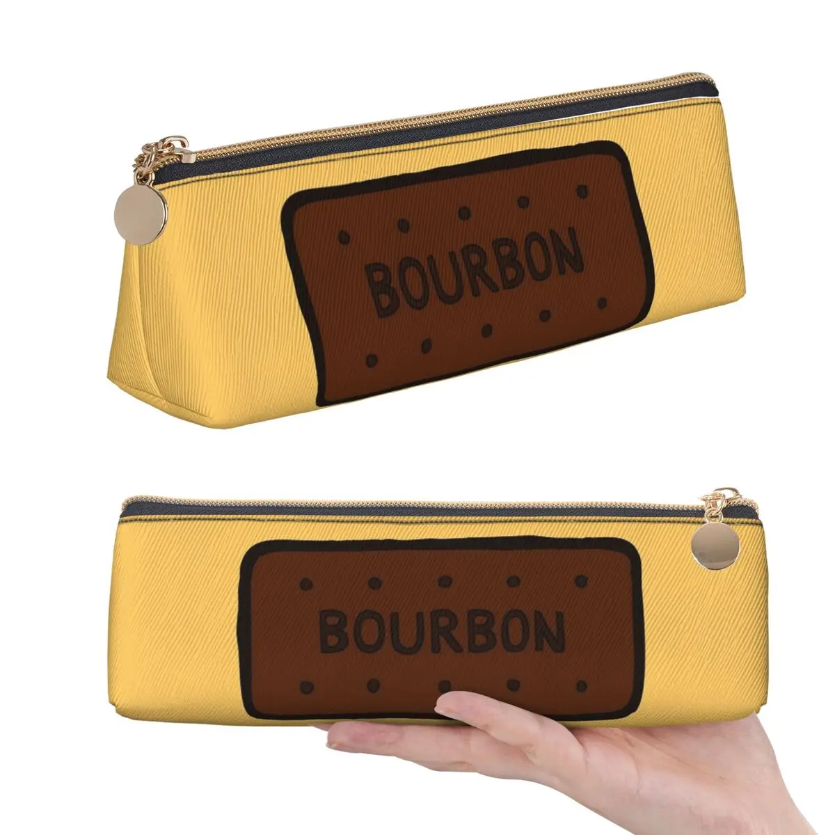 Estuche para lápices con diseño de galleta de chocolate Bourbon, regalos para niños y niñas, caja para bolígrafos, bolsa para lápices, suministros de papelería, bolsa para guardar bolígrafos