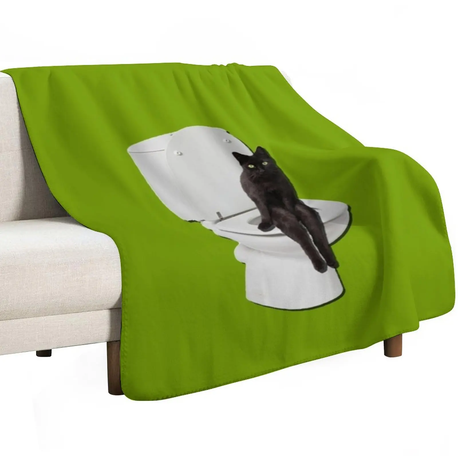Toilet Cat Throw Blanket Hairys Quilt Bed Fashionable bed plaid Furrys Giant Sofa Blankets