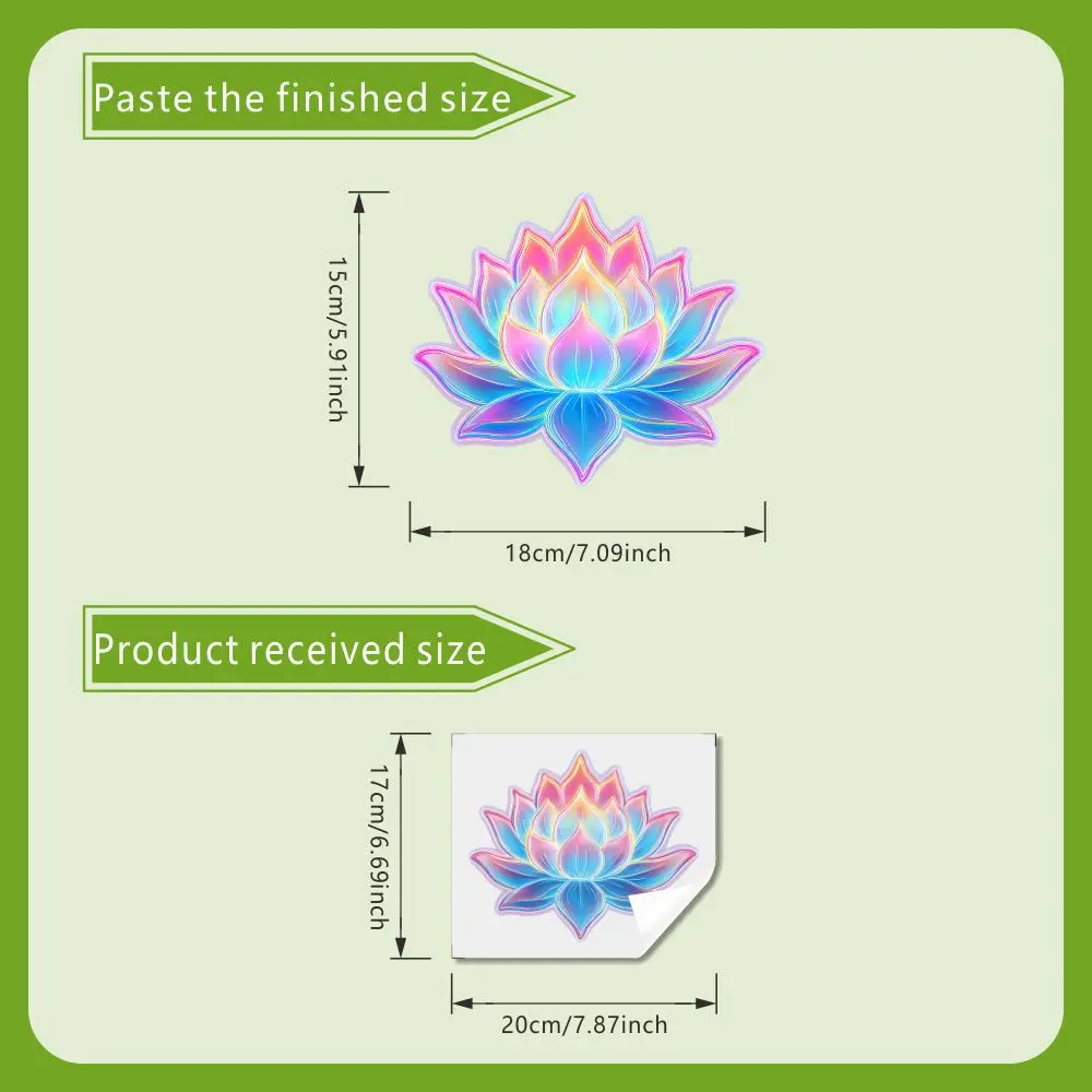 Waterproof Neon Lotus Sticker Designed for Toilet Wall Decoration in Bathrooms Gradient Visual Effect on Smooth Surfaces