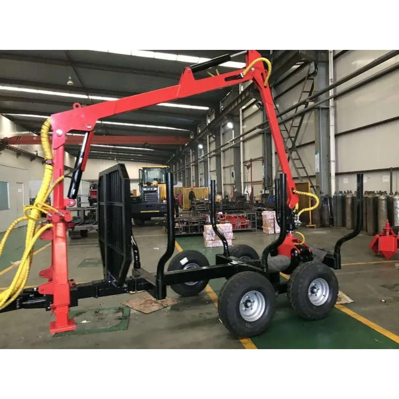 

Factory Price Log Trailer with Hydraulic Crane Grapple | CE Certified Timber Wood Transport Trailer | Bulk Order Forestry Equipm
