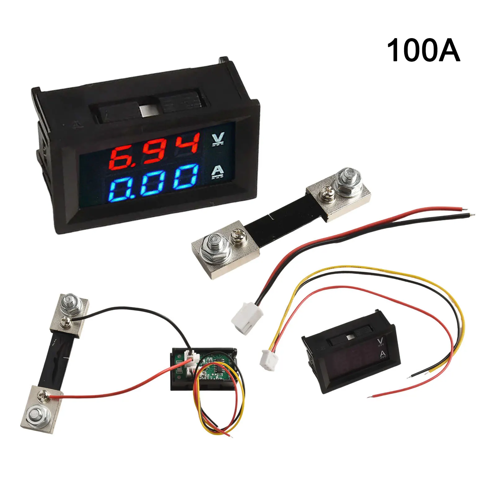 10A 50A 100A Voltmetro e Amperometro LED Doppio Amperometro Digitale di Tensione Tester Tester Tester Tester per Caricabatterie, Generatori